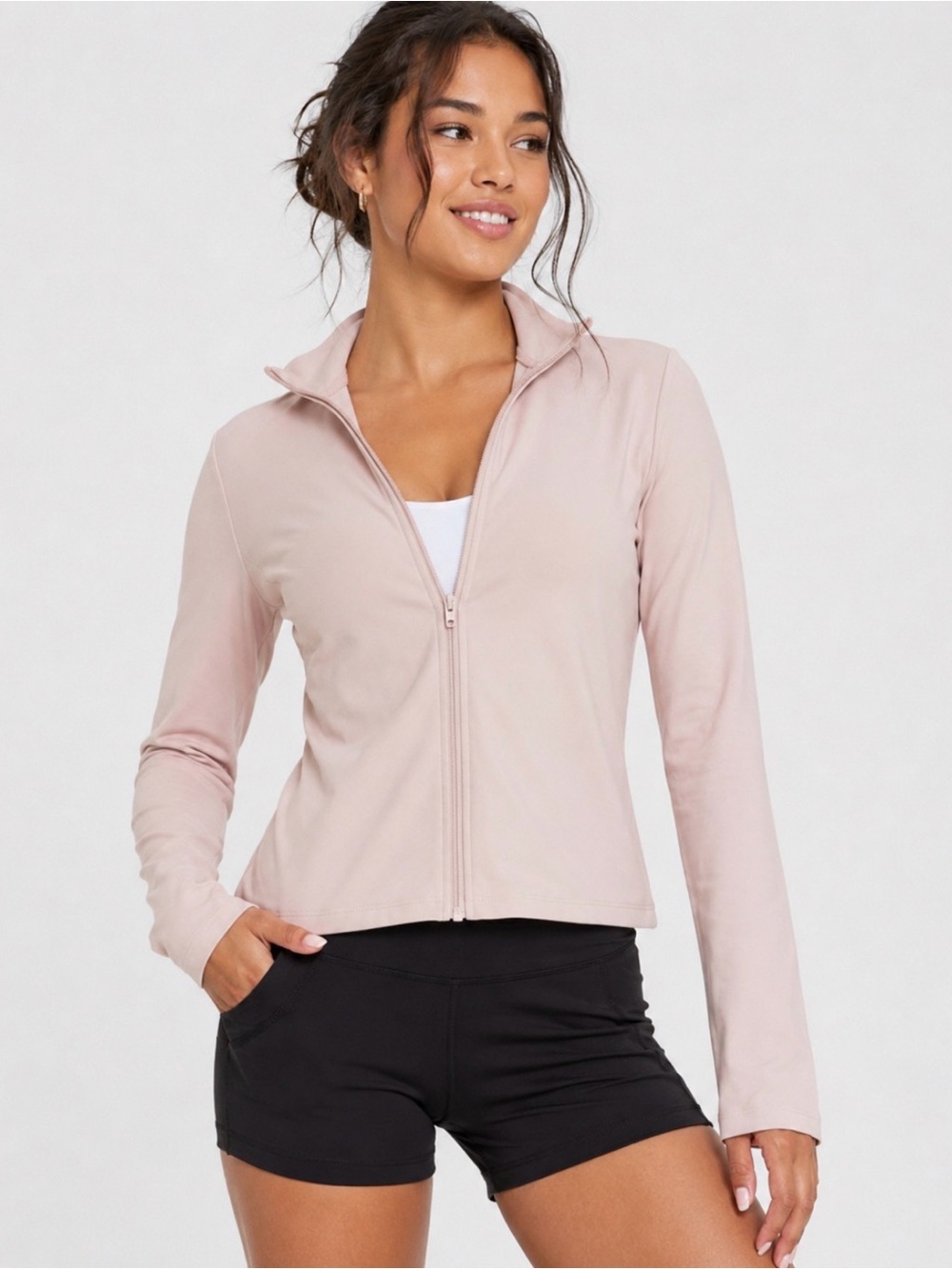 wild fable ButterBliss Soft Pink Zip Jacket Size Large